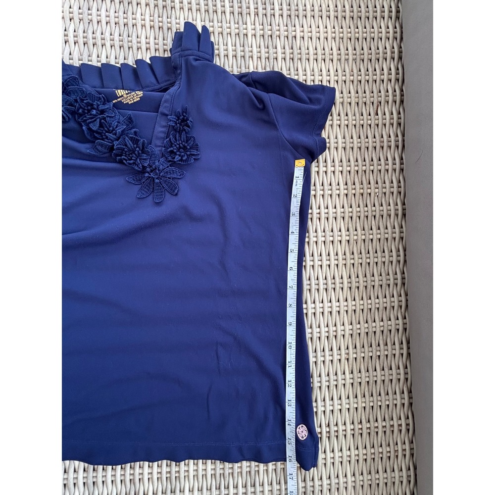 Lilly Pulitzer Luxletic UPF 50+ Floral Applique Top Small‎ athleisure pickleball - Picture 8 of 8